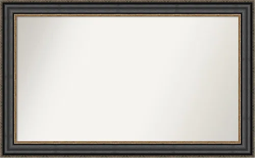 Vista 247 de Amanti Art Espejo personalizado, espejo de baño negro puente, espejo de pared o espejo de tocador de baño sobre el fregadero (26 x 26 pulgadas)