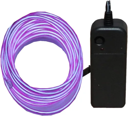 Vista 10 de Kit de luces de neón de alambre electroluminiscente de 15 pies para decoración, fiesta, Halloween, hombre ardiente (azul)