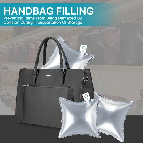 Vista 6 de 200 bolsas de aire de embalaje, almohadas de aire para envío, bolsas de cojín de aire de plástico transparente, bolsas protectoras inflables