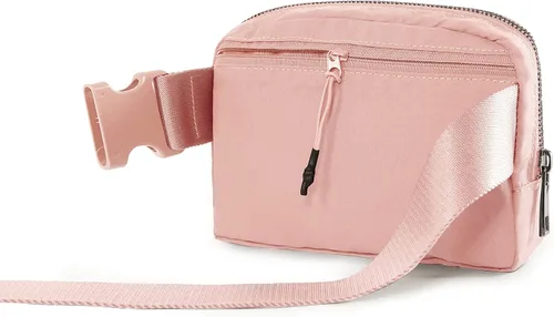 Vista 3 de ODODOS Minicangurera unisex con correa ajustable para entrenamiento correr viajes o senderismo Rosa Claro3