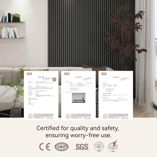Vista 7 de Upick Paneles de pared acústicos de MDF que absorben el sonido, paquete de 2 paneles de pared de espuma a prueba de sonido de 94.5 x 23.4 pulgadas