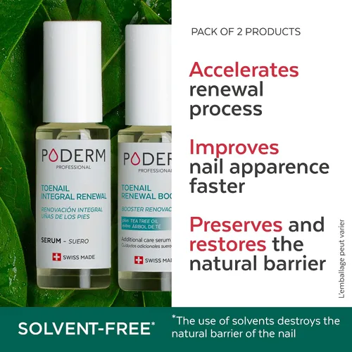 Vista 2 de PODERM - Restaura la apariencia de uñas descoloridas o dañadas, ingredientes 100% naturales y veganos - Fabricado en Suiza