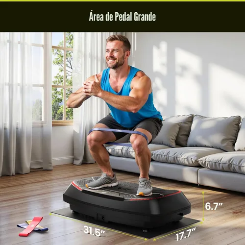 Vista 4 de FLYBIRD Vibration Plate Exercise Machine for Lymphatic Drainage, Adjustable Levels Full Body Workout, Curved Vibration Plate with Powerful Motor for
