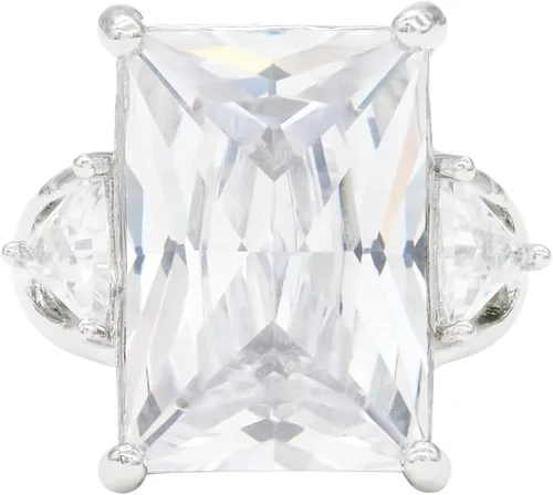 Vista 7 de Lavencious Anillos grandes y radiantes con piedras CZ elásticas para mujer, talla 7-9