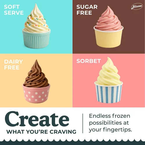 Vista 3 de Máquina de helado suave de 1.25 cuartos de galón Máquina de helado de encimera sin precongelación para el hogar Compresor integrado Dureza