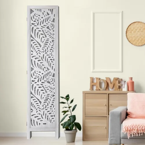 Vista 9 de VEVOR Divisor de habitación de madera, pantalla de privacidad plegable de madera de 6 paneles, divisor de partición tallado para interiores de 66.9