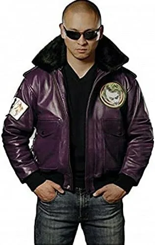 Vista 2 de Anuncios - Chaqueta de piel sintética para disfraz de Hello Joker, color morado