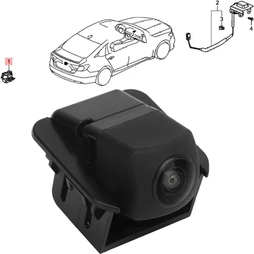 Vista 7 de Cámara de visión trasera para Sedan 2018 2020, kit de marcha atrás de respaldo, OE 39530 TVA A01, material ABS