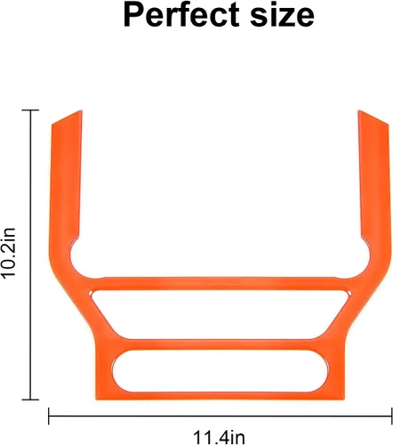 Vista 3 de CheroCar para Ford Mustang - Cubierta de Marco de Pantalla de Navegación para Consola Central, Decoración Interior Compatible con Ford Mustang