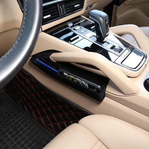 Vista 4 de YIWANG Car Center Consoles Side Storage Box Phone Tray Accesorios para Porsche Cayenne 2018 2019 2020
