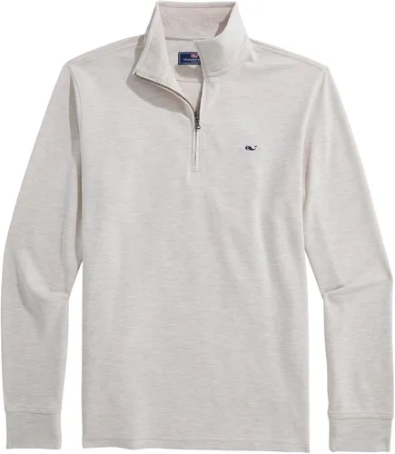 Vista 11 de vineyard vines Suéter con cremallera de un cuarto para hombre Gorra blanca