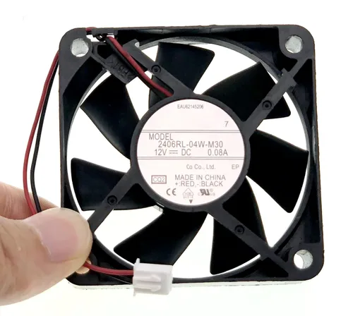 Vista 6 de Nuevo ventilador de refrigeración para 2406RL-04W-M30 DC 12V 0.08A 2.362 in 6015 Tamaño: 2.362x2.362x0.591 in, ventilador de enfriamiento silencioso