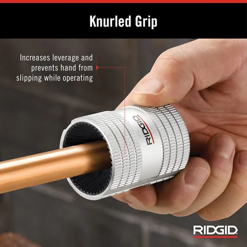 Vista 5 de RIDGID 29983 Modelo 223S 1/4" a 1-1/4" Escariador interior/exterior de cobre y acero inoxidable para tubos y tuberías, pequeño (Paquete de 12)