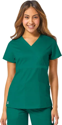 Vista 14 de Maevn Top cruzado con panel de malla EON para mujer Azul Ceil