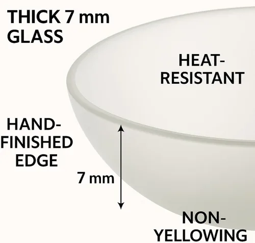 Vista 13 de LIGHTACCENTS Reemplazo de pantalla de lámpara de vidrio para lámpara de pie, vidrio esmerilado, 12 pulgadas de diámetro, apertura de 1.72 pulgadas
