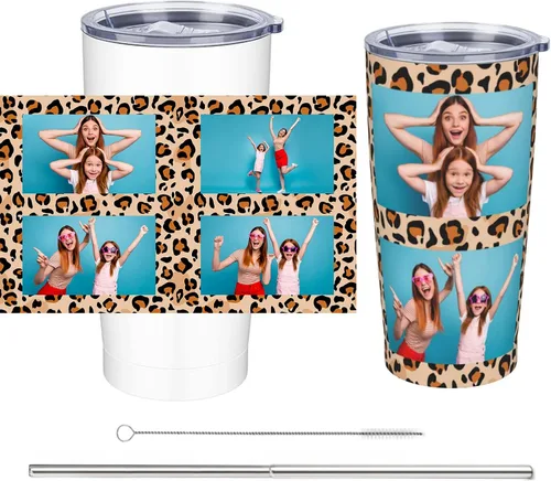 Vista 8 de Vaso con nombre y foto personalizable, regalos para hombres y mujeres, taza de viaje aislada de acero inoxidable de 20 onzas, vasos personalizados