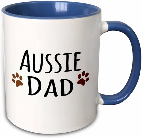 Vista 11 de 3dRose Taza Aussie Dog Dad de 11 onzas, color negro