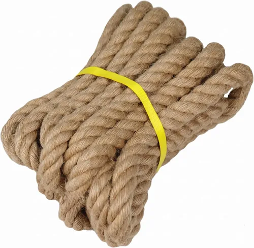 Vista 10 de Cuerda de yute natural, 1/2 pulgada x 50 pies, cuerda de cáñamo gruesa para postes rascadores de gatos, columpios de cama, jardinería, decoraciones
