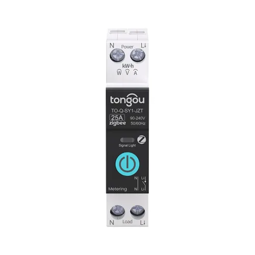 Vista 14 de TONGOU Interruptor inteligente ZigBee DIY 10A Interruptor para carril DIN 1P+N 90-240VAC Monitoreo de energía en tiempo real Control remoto