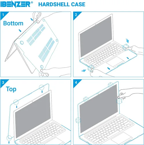 Vista 6 de [Usado] IBENZER Funda compatible con MacBook Air de 11 pulgadas modelo A1370 A1465, carcasa rígida de plástico suave al tacto con cubierta de Gris