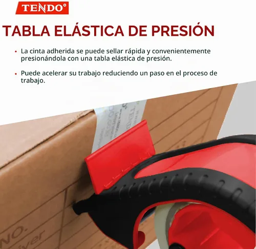 Vista 6 de Dispensador de cinta de embalaje resistente, pistola de cinta inteligente: TENDO° Essential Line - Dispensador ergonómico de cinta para cinta de 2