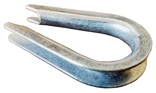 Vista 3 de Dedales de acero chapado en zinc para cable de avión de acero de 1/4" (10 piezas)
