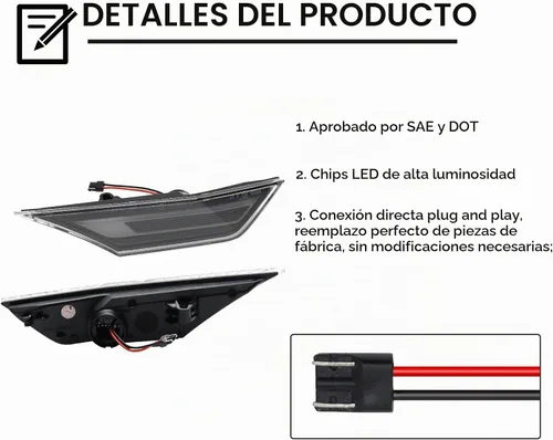 Vista 7 de Luz de Marcador Lateral LED de Repuesto para Civic (10ª Gen) Coupe/Hatchback/Sedan 2016-2021, 2PCS Lámpara de Conducción de Guardabarros de Posición