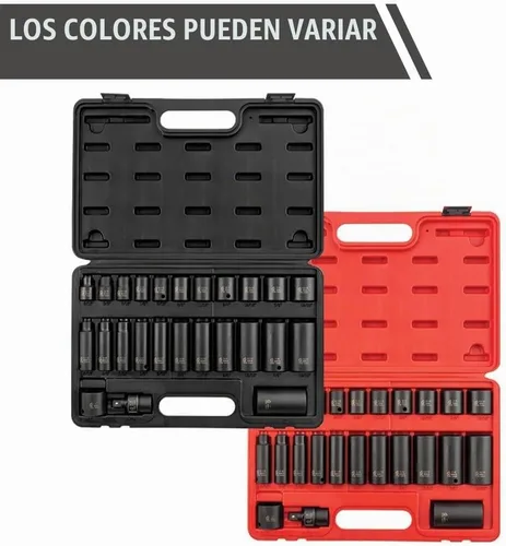 Vista 3 de SUNEX TOOLS 3326 Juego de llaves de impacto SAE de 12 puntos con accionamiento de 3/8 pulgadas, 25 piezas