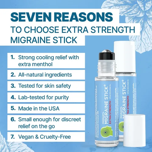 Vista 4 de Migrastil Extra Strength - Inhalador de liberación de estrés y migraña extra fuerte, paquete de 2