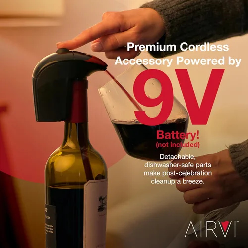 Vista 3 de Dispensador automático de vino, boquilla y decantador aireador eléctrico, manos libres, sin derrames, sin goteo, mejora el aroma y el sabor, regalos