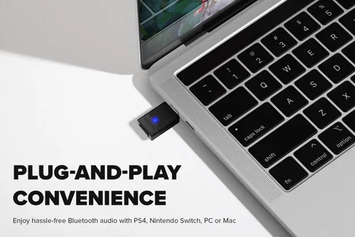 Vista 5 de Creative BT-W3 Bluetooth 5.0 USB-C Audio Transmitter, aptX LL and aptX HD, 3.5 mm Analog Mic for Voice Chat Support, Codec Indicator and Selection