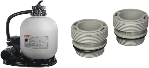 Vista 8 de XtremepowerUS Bomba de piscina con filtro de arena de 13 pulgadas, 3/4 HP, 2,400 GPH, enchufe temporizador GFCI incluido, válvula multipuerto, juego