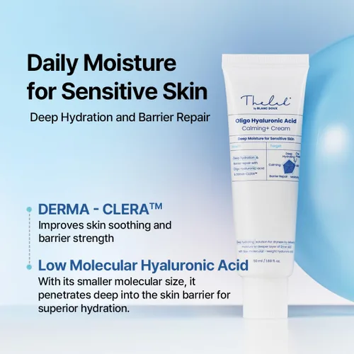 Vista 3 de THE LAB BY BLANC DOUX Oligo - Crema calmante de ácido hialurónico, hidratante facial para piel seca con ácido hialurónico, vegano, crema calmante