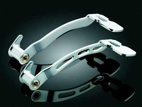 Vista 3 de Kuryakyn 9061 Componente de Control de Pie para Motocicleta: Pedal de Freno Extendido para Motocicletas Harley-Davidson 1987-2017, Cromado
