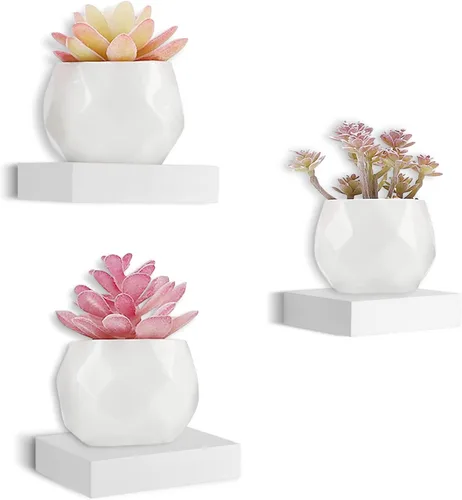 Vista 9 de HAO - Estante flotante pequeño de 6 pulgadas para colgar en la pared, para sala de estar, dormitorio, baño, juego de 3 unidades, color negro
