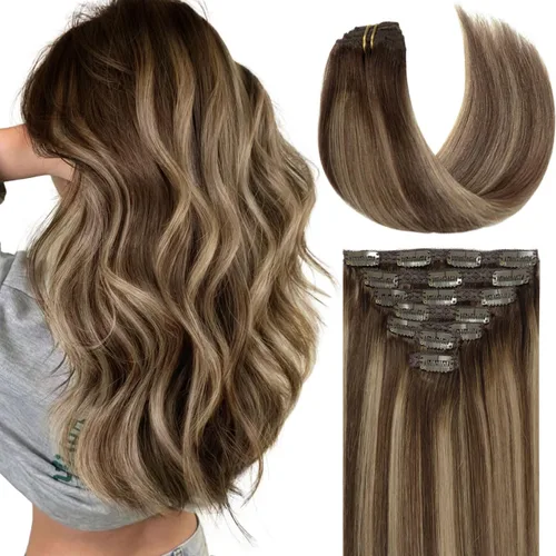 Vista 58 de Lacer Extensiones de cabello humano Remy sin costuras, color negro #1, ultra fino, doble trama de poliuretano, invisible, 7 unidades, 4.33 oz