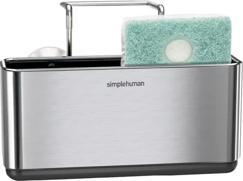 Vista 4 de simplehuman Soporte de esponja para fregadero, acero inoxidable cepillado