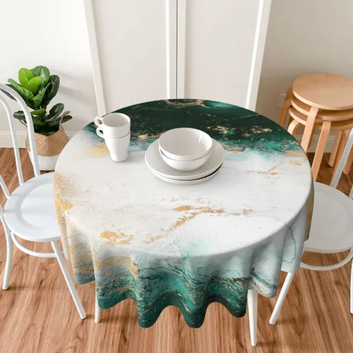 Vista 6 de Mantel decorativo con patrón azteca, estilo nativo étnico, bohemio, geométrico, verde, para cocina, banquete de fiesta y vacaciones, color negro