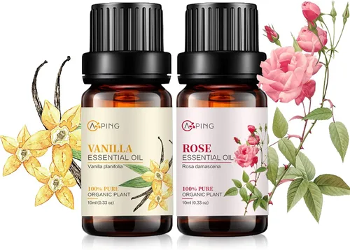 Vista 11 de Aceites esenciales de manzana y cereza, aceites vegetales naturales 100% puros y orgánicos para difusor, aroma, spa, masaje, yoga, perfume, 2 x 0.3