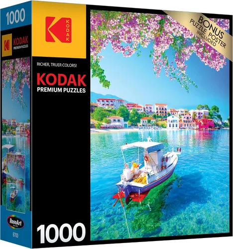 Vista 5 de RoseArt - Kodak Premium - Assos Village - Rompecabezas de 1000 piezas para adultos