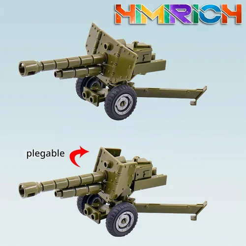 Vista 3 de Paquete de armas HIMIRICH, conjunto de bloques de construcción de juguetes militares, modelo para figuras de soldados, kit de equipo y accesorios