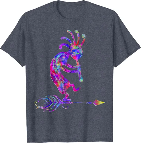 Vista 83 de Native American Kokopelli With Feather 2 - Camiseta Fan Fun, Negro, S