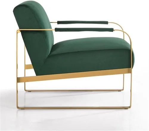 Vista 4 de Silla de salón Mason (terciopelo verde)