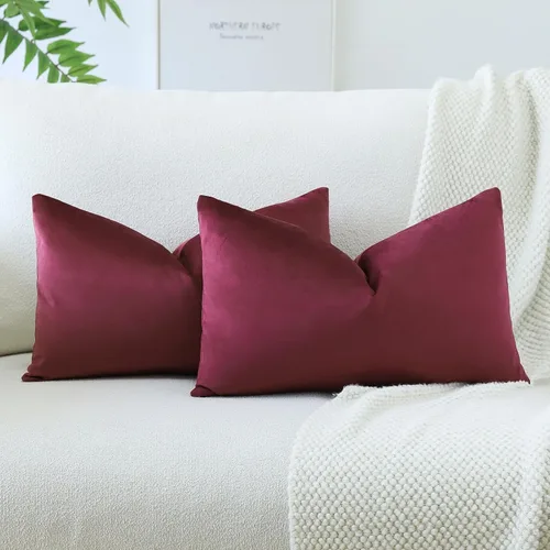 Vista 34 de OTOSTAR - Fundas de almohada decorativas de 16 x 16 pulgadas, fundas de cojín de terciopelo suave, fundas cuadradas para sofá, cama, sofá del hogar