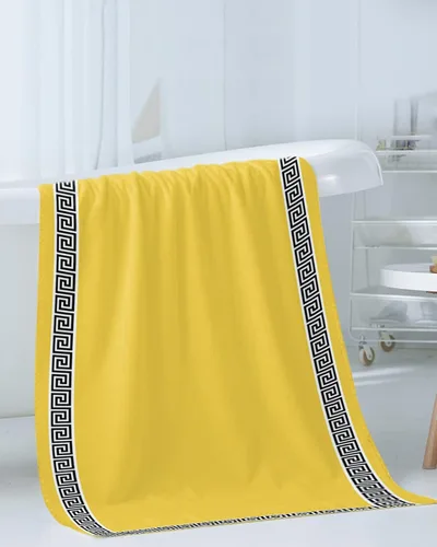Vista 3 de Yellow Black Bath Towels for Bathroom Set - Luxury Towels Gifts for Women,Quick Dry Beach Kitchen Hand Hair Face Yoga Workout Gym Towel and Dish