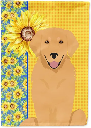 Vista 164 de Caroline's Treasures WDK5313GF Bandera de jardín con diseño de girasoles de verano, color negro y tostado, Airedale Terrier para buzón, bandera