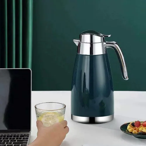 Vista 8 de Jarra térmica de café de 77 onzas con pantalla de temperatura, acero inoxidable 304, doble pared al vacío, jarra aislada, jarra de té para mantener