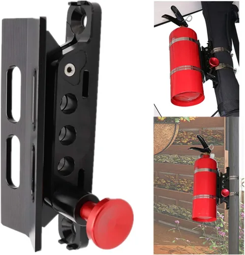 Vista 8 de AUFER - Soporte universal montable de aluminio para extintores/botellas, para vehículos, ajustable