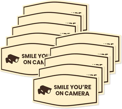 Vista 91 de Fancy Smile You're On Camera Letrero (negro) - Mediano (1 unidad)