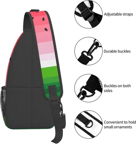 Vista 5 de Bolso bandolera impreso personalizado para mujeres y hombres, mochila cruzada para el hombro, bolsas de pecho, gimnasio, viajes, senderismo, mochila